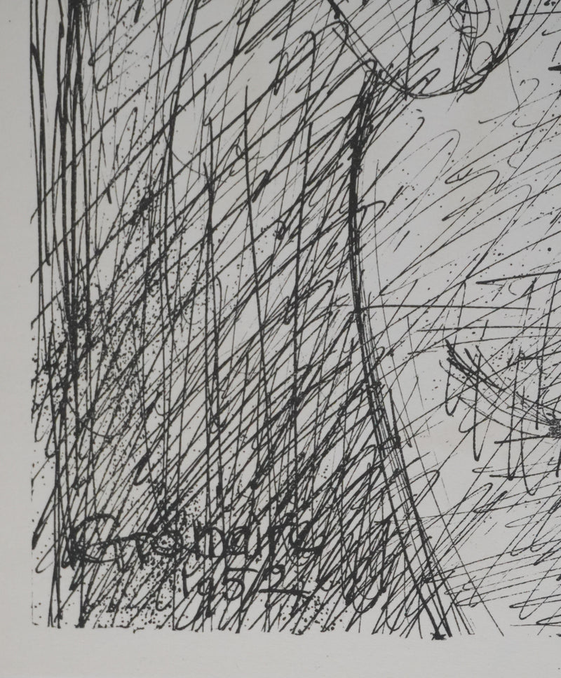 Marcel GROMAIRE : Nu féminin de dos, Lithographie originale (photo de détail 3) - Crédit photo : Galerie Art.Paris