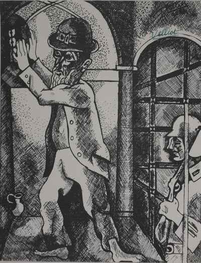 Jean VELLIOT : L'évasion, Gravure signée