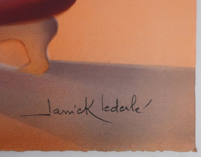 Janick LEDERLE : Le travail du pêcheur, Lithographie originale signée