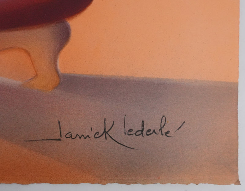 Janick LEDERLE : Le travail du pêcheur, Lithographie originale signée