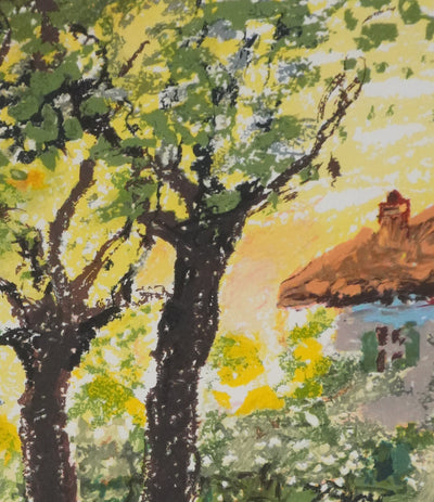 Yvonne CHEFFER DELOUIS : L'heure du thé, Lithographie originale signée