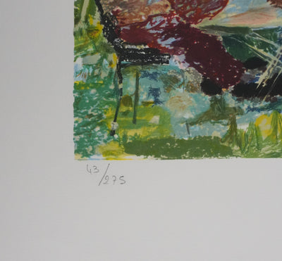 Yvonne CHEFFER DELOUIS : L'heure du thé, Lithographie originale signée