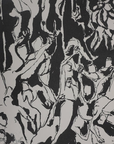 François SZULMAN : Silhouettes dans la pénombre, Gravure signée