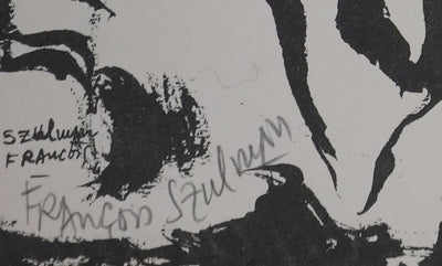 François SZULMAN : Silhouettes dans la pénombre, Gravure signée