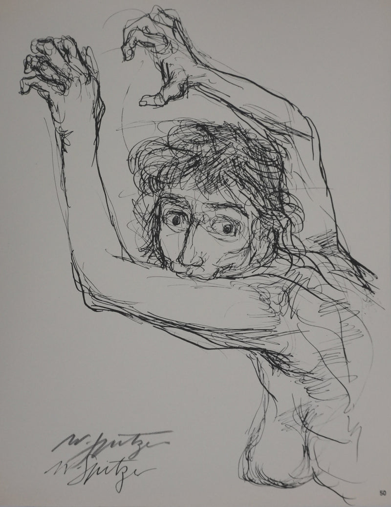 Walter SPITZER : La peur, Gravure signée