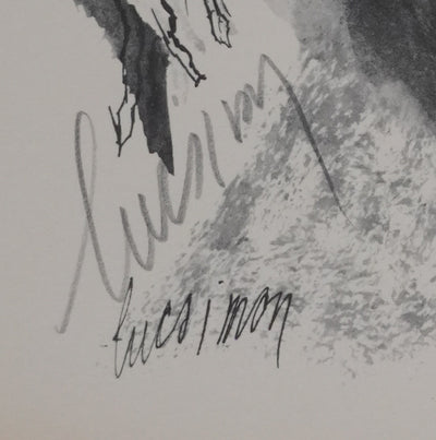 Luc SIMON : La chasse, Gravure signée