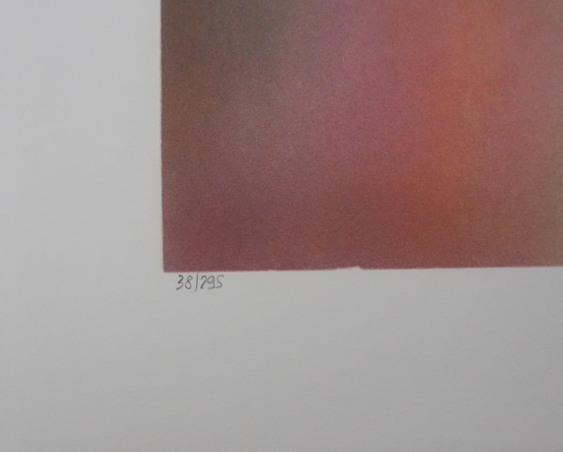 José MANISCALCO : La maison du lac, Lithographie originale signée