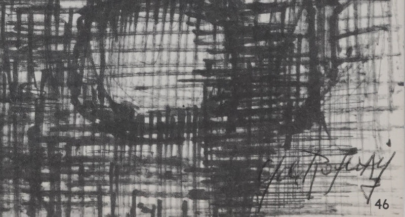 Gaëtan DE ROSNAY : Le rassemblement, Gravure signée