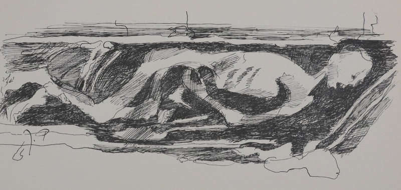 Joseph PRESSMAN : Vanité enterrée, Gravure signée