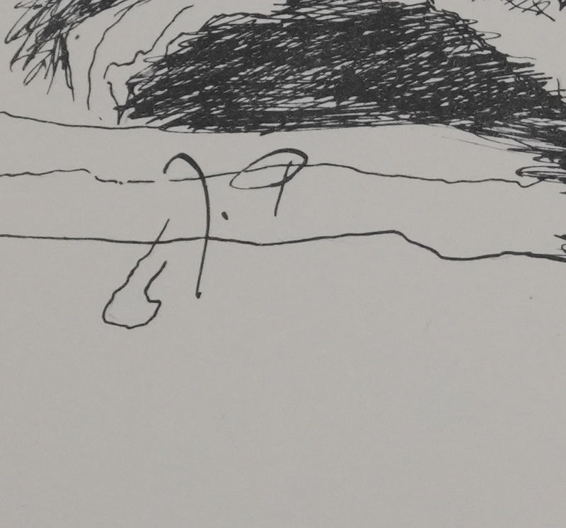 Joseph PRESSMAN : Vanité enterrée, Gravure signée