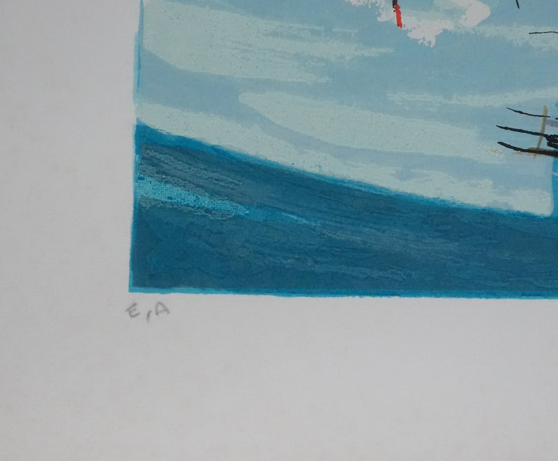 Michel Henry : Le vase aux coquelicots, Sérigraphie originale signée