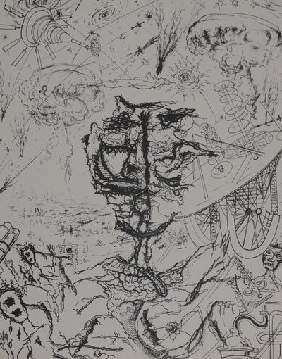 Armand NAKACHE : Scène mystique, Gravure signée