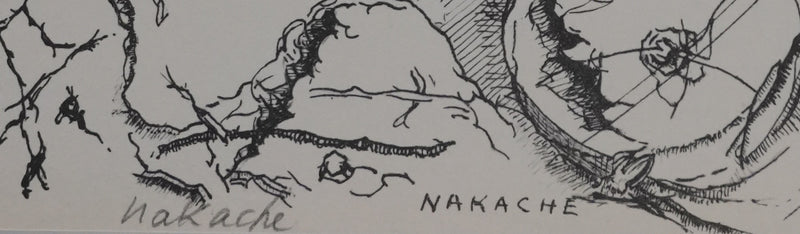Armand NAKACHE : Scène mystique, Gravure signée