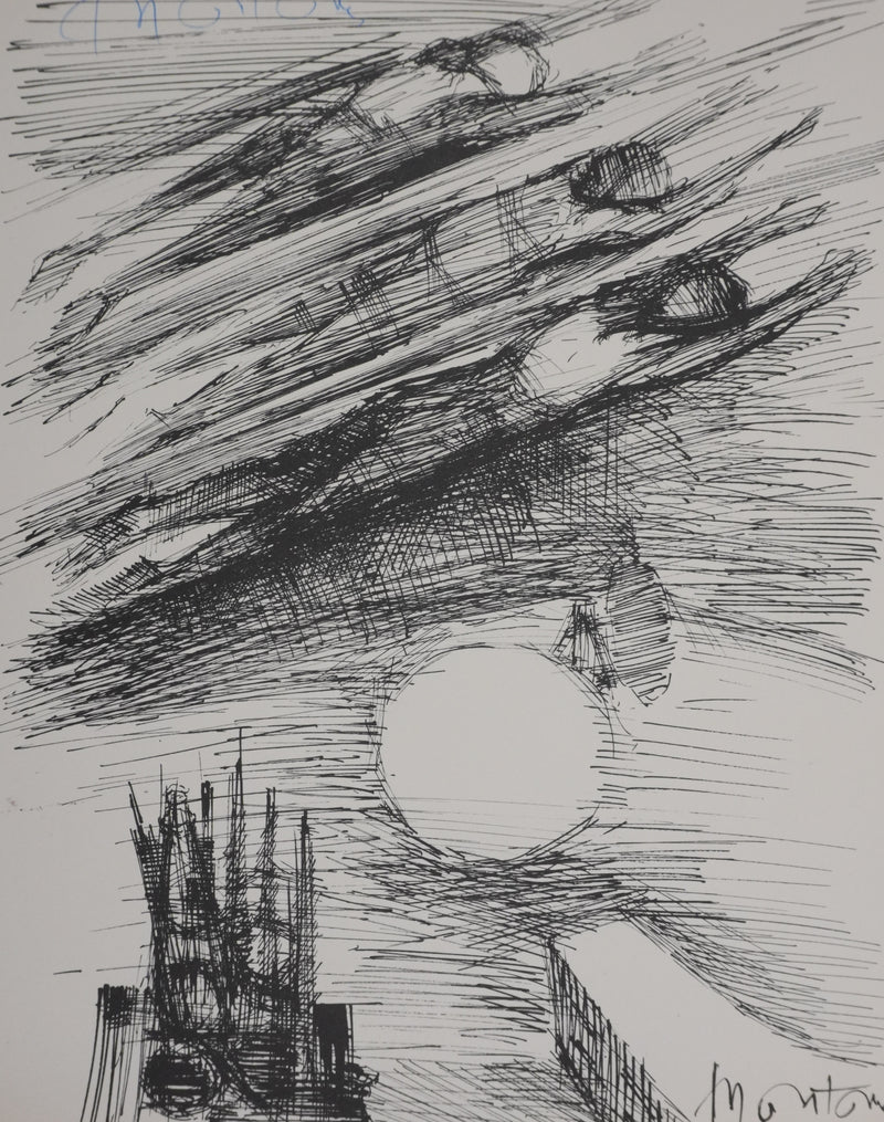 Roger MONTANE : Les trois âmes, Gravure signée