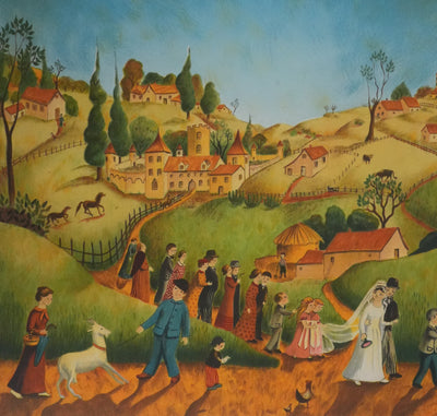 Claude KAISER : Le jour du mariage, Lithographie originale signée