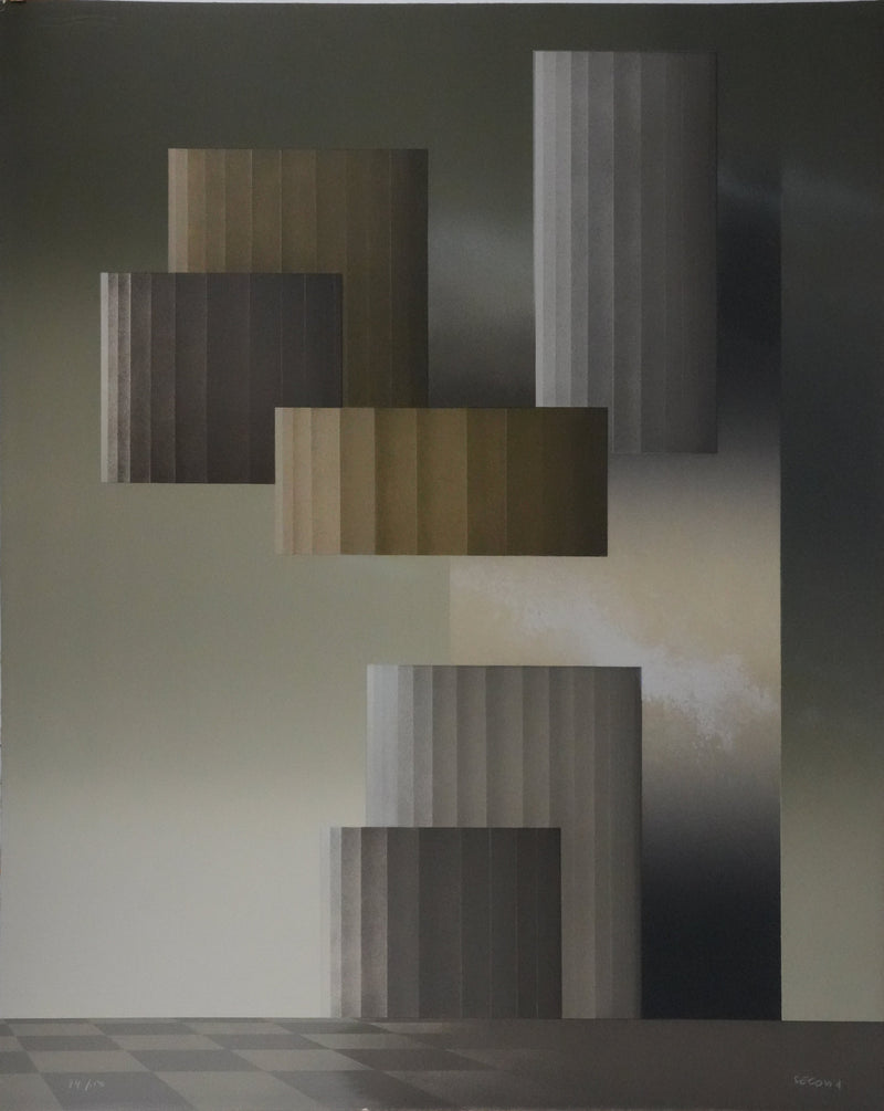 Andrès SEGOVIA : Les colonnes, Lithographie originale signée