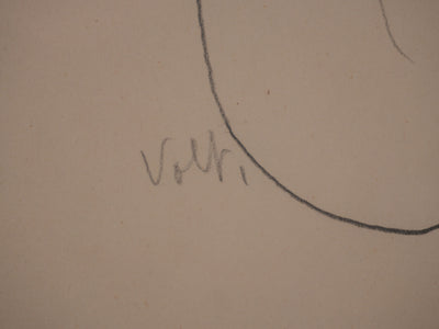 Antonuccio VOLTI : Nu se coiffant, Dessin original signé