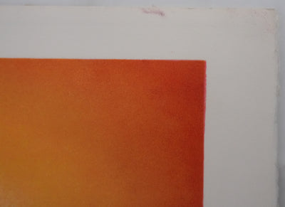 Philippe AUGE : Femme en robe rose, Lithographie originale signée