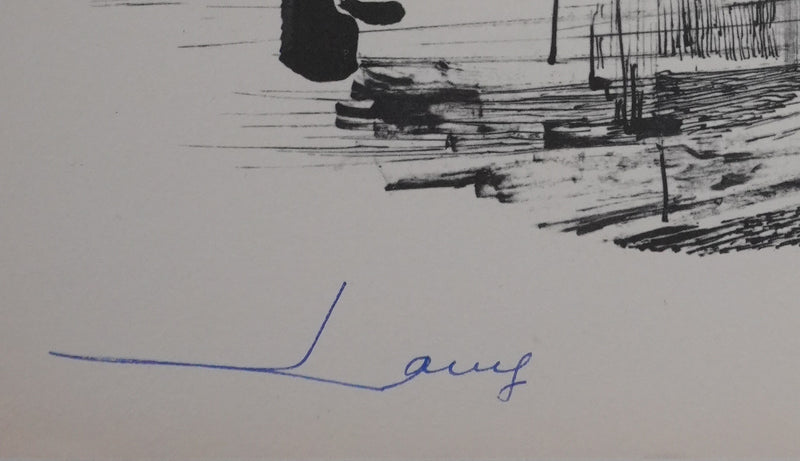 Jean JACUS : La tour, Héliogravure signée