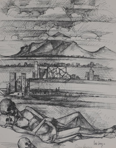 PIERRE-HENRY : Les amants en vanité, Héliogravure signée