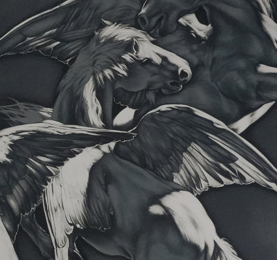 Michel BEZ : Pégase, Lithographie originale signée