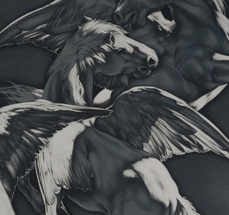 Michel BEZ : Pégase, Lithographie originale signée