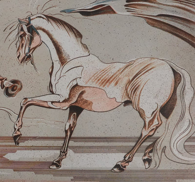 CARUL : A cheval, Lithographie originale signée