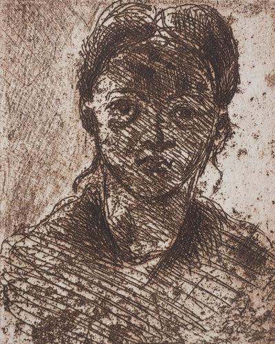 Paul CEZANNE : Portrait de jeune-fille, Gravure originale signée
