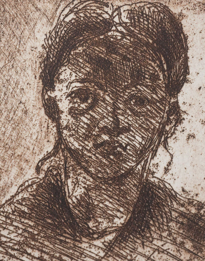 Paul CEZANNE : Portrait de jeune-fille, Gravure originale signée