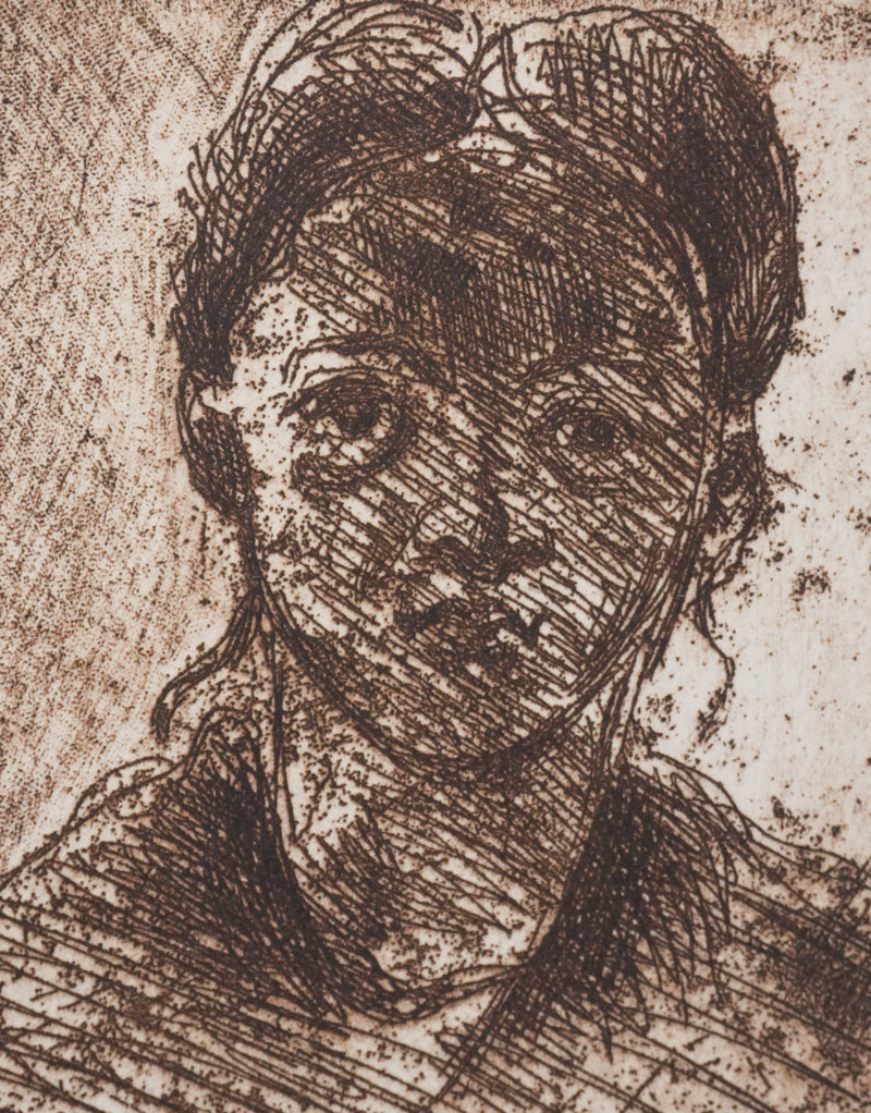 Paul CEZANNE : Portrait de jeune-fille, Gravure originale signée
