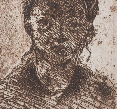 Paul CEZANNE : Portrait de jeune-fille, Gravure originale signée