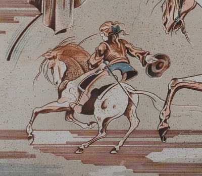 CARUL : A cheval, Lithographie originale signée