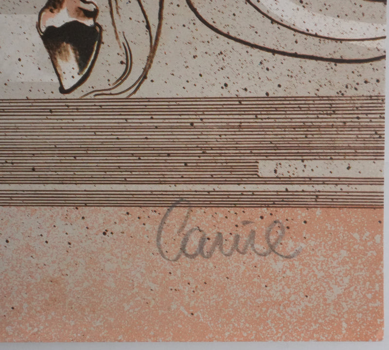 CARUL : A cheval, Lithographie originale signée