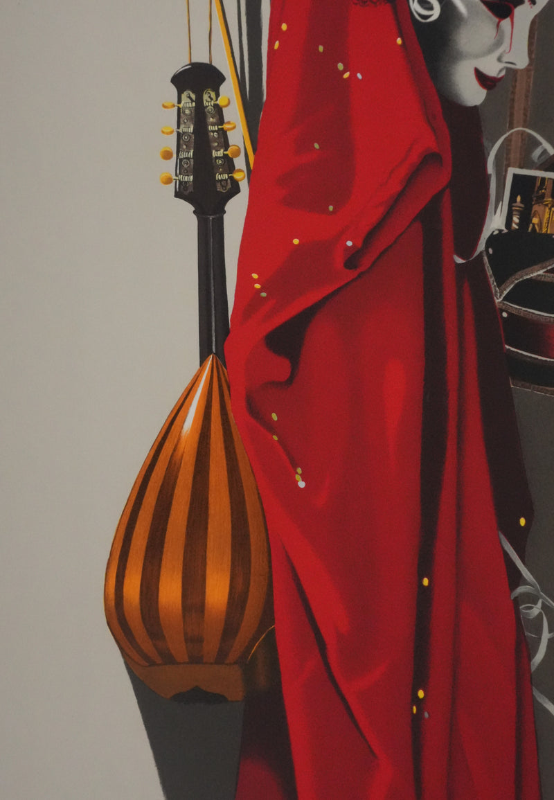 Nadine LE PRINCE : Costumes vénitien, Lithographie originale signée