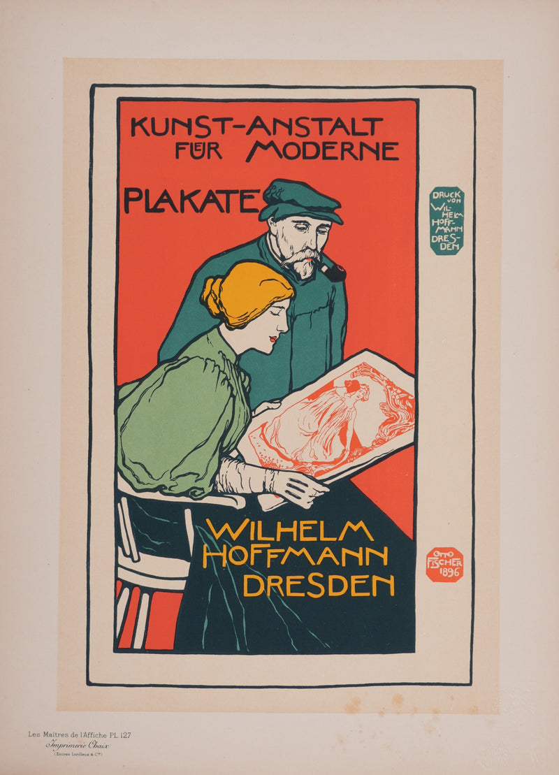 Otto FISCHER : Les amateurs de la lithographie, Lithographie originale signée