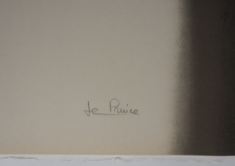 Nadine LE PRINCE : Costumes vénitien, Lithographie originale signée