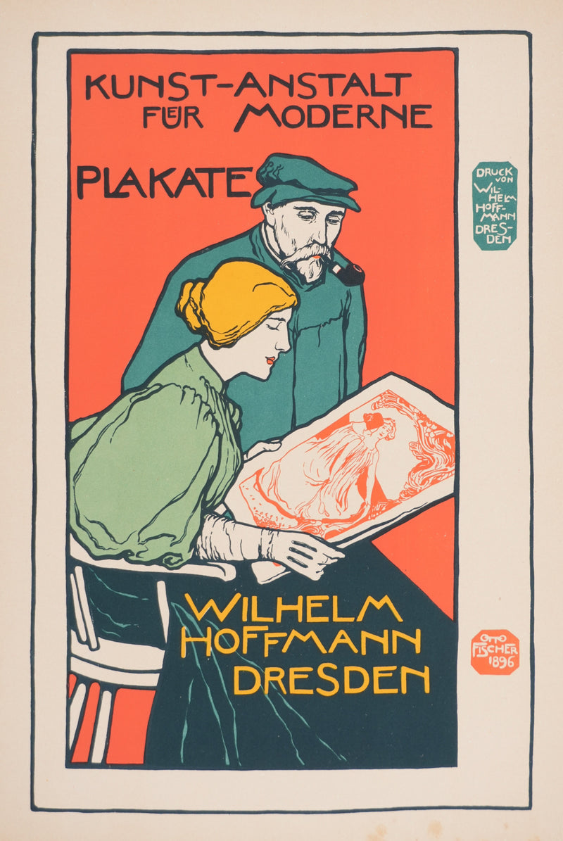 Otto FISCHER : Les amateurs de la lithographie, Lithographie originale signée
