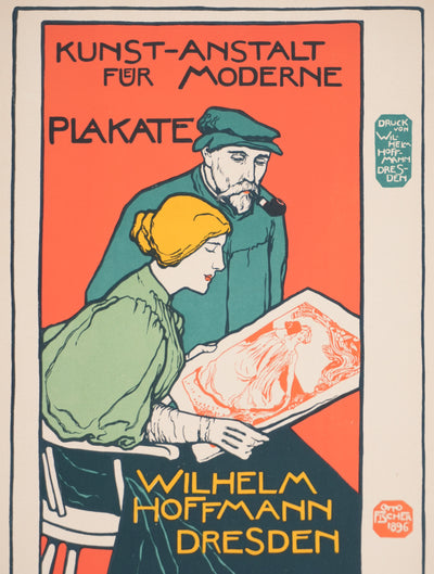 Otto FISCHER : Les amateurs de la lithographie, Lithographie originale signée