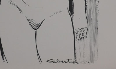 Lucien GIBERT : Nu féminin, Héliogravure signée