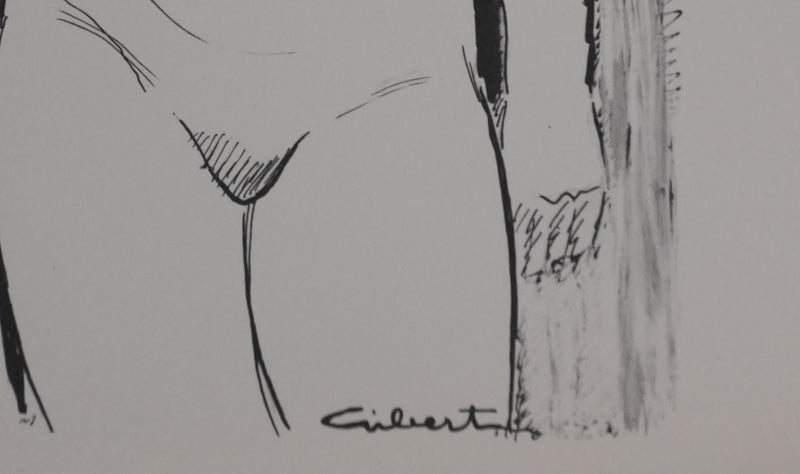 Lucien GIBERT : Nu féminin, Héliogravure signée