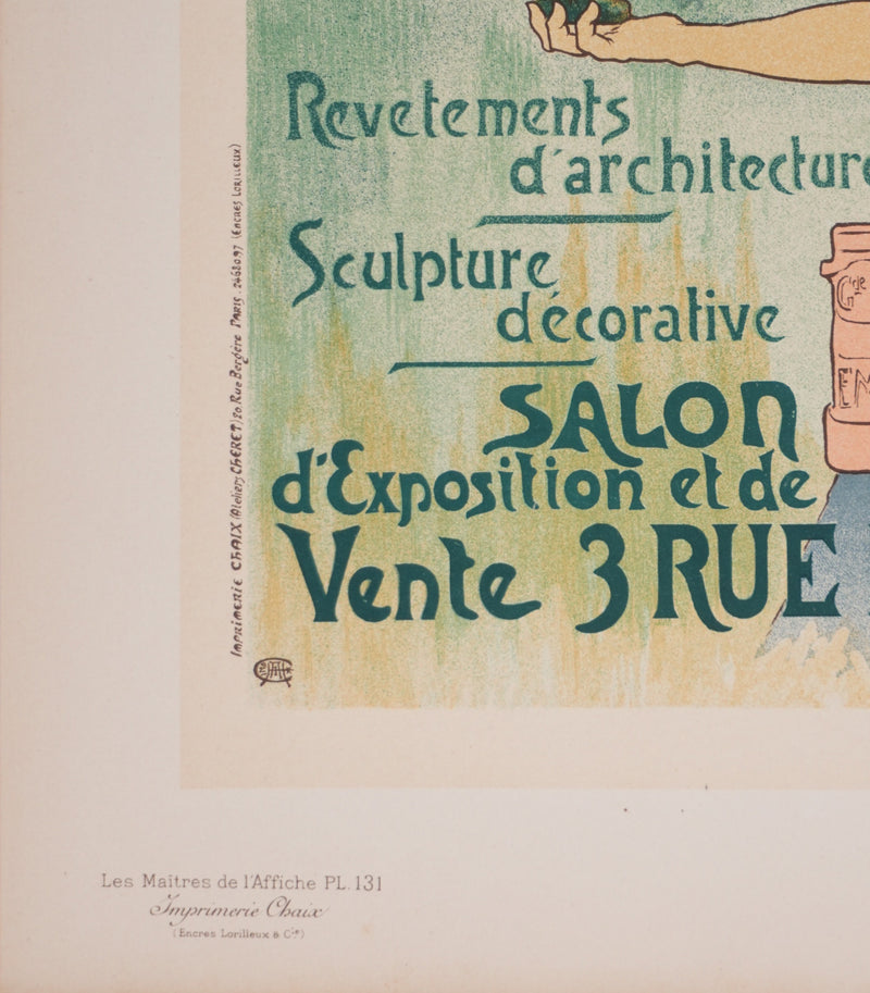 Alexandre CHARPENTIER : Le garçon à la statuette, Lithographie originale