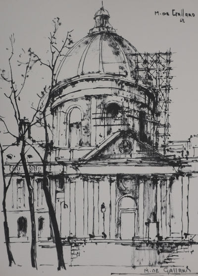 Michel DE GALLARD : Le Panthéon, Héliogravure signée