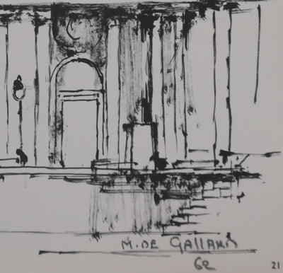 Michel DE GALLARD : Le Panthéon, Héliogravure signée