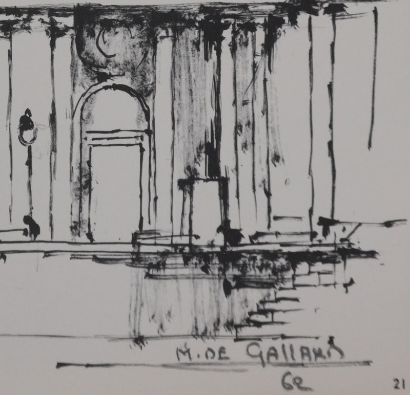 Michel DE GALLARD : Le Panthéon, Héliogravure signée