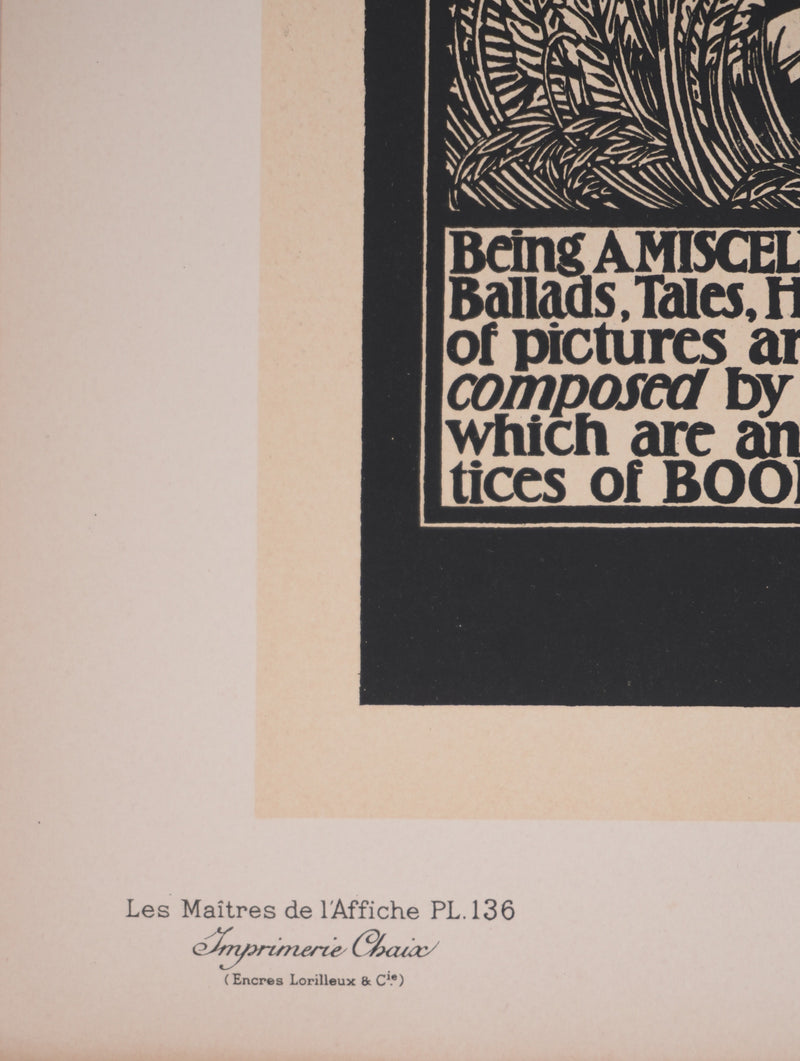 William H. BRADLEY : Moment poétique (The Chap-Book), Lithographie originale signée