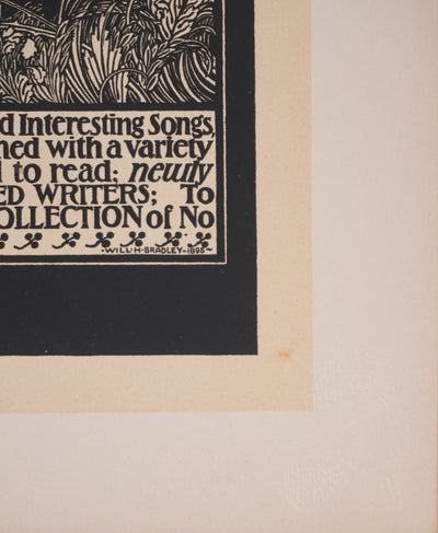 William H. BRADLEY : Moment poétique (The Chap-Book), Lithographie originale signée