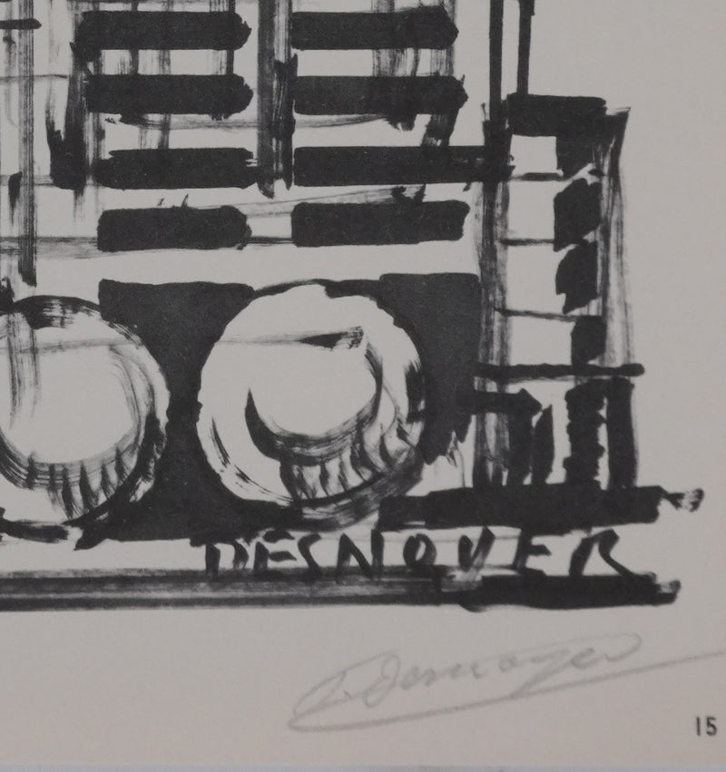 François DESNOYER : La fabrique, Héliogravure signée