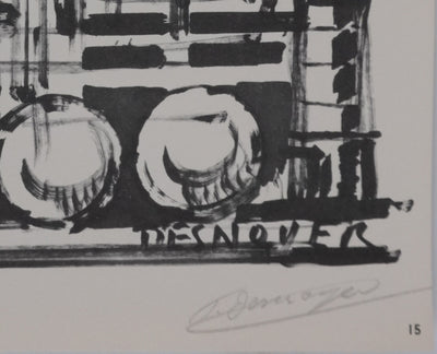 François DESNOYER : La fabrique, Héliogravure signée