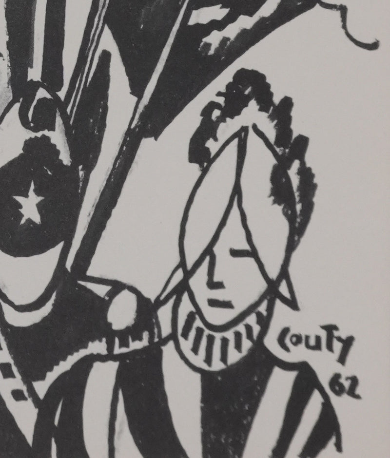 Jean COUTY : Le pape, Héliogravure signée