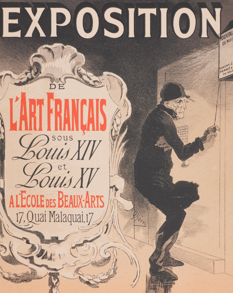 Jules CHERET : Ecole des Beaux-Arts, Lithographie originale signée